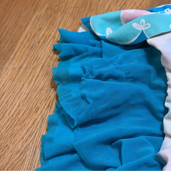 Ruffle Butts 6 Pink and Blue Bikini Set - Picture 8 of 9